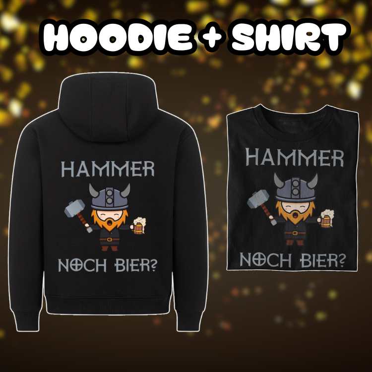 Hammer noch Bier Hoodie+Shirt - Bundle